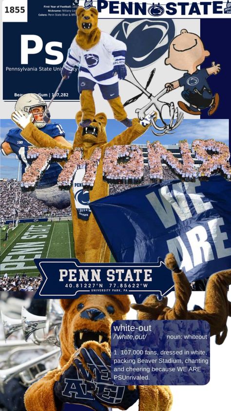 #psu #pennstateuniversity #pennstateuni #college #collegeaesthetic #collegewallpaper #wallpaper #sports #psuwallpaper #pennstatewallpaper Penn State College, College Wallpaper, Beaver Stadium, Penn State Football, Pennsylvania State University, Penn State University, College Aesthetic, Freshman College, Dream College