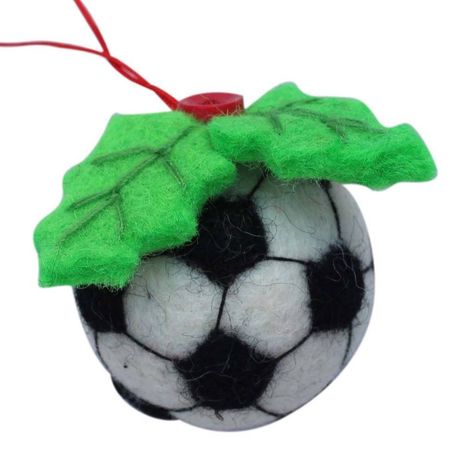 Soccer Ball Felt Ornament - Global Groove (H) Handmade Felt Ornament, Soccer Fan, Felt Ornament, Christmas Party Supplies, Heart Quilt, Felt Christmas Ornaments, Christmas Store, Handmade Holiday, Handmade Felt