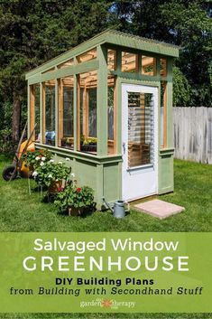 Small Green House, Old Window Greenhouse, Window Greenhouse, Diy Greenhouse Plans, Outdoor Greenhouse, Greenhouse Shed, Build A Greenhouse, Backyard Greenhouse, Greenhouse Plans