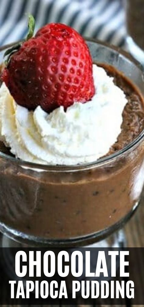 Chocolate Tapioca Pudding, Coconut Tapioca Pudding, Tapioca Dessert, Pudding Recipes Homemade, Tapioca Recipes, Pudding Desserts Recipes, Tapioca Pudding, Homemade Pudding, Easy Chocolate Desserts