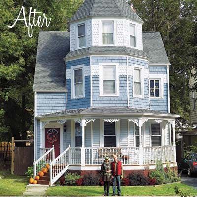 Before & After: An Amazing Victorian Remodel — This Old House Victorian Remodel, Victorian Homes Exterior, Greek Revival Home, Victorian Style Homes, Lakeside Cottage, Blue House, House Designs Exterior, Queen Anne, Victorian Homes