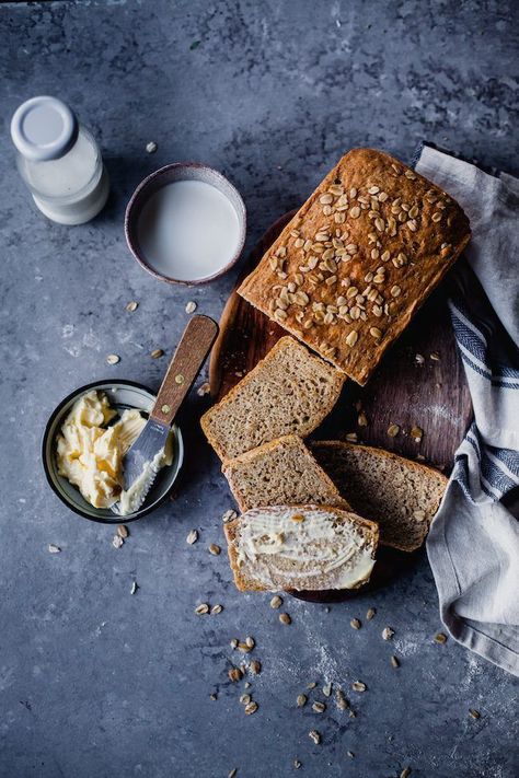 Flax And Oats Wheat Bread | Playful Cooking Bread Artisan, Bread Photography, Rustic Recipes, Bread Food, Healthy Bread, Food Photography Inspiration, Bread Bun, Food Style, Wheat Bread