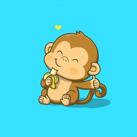 Cute monkey eating banana illustration P... | Premium Vector #Freepik #vector #baby #hand #character #cartoon Monkey Eating Banana, Banana Illustration, Monkey Eating, Eating Banana, Monkey Drawing, Monkey Illustration, Monkey Wallpaper, Cartoon Monkey