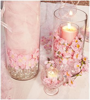 Cherry Blossom Wedding Theme | Wedding Themes: Cherry Blossom | somethingborrowed Japanese Wedding Theme, Cherry Blossom Centerpiece, Cherry Blossom Wedding Theme, Cherry Blossom Party, Sakura Wedding, Cherry Blossom Theme, Flowers And Candles, Anime Wedding, Tout Rose