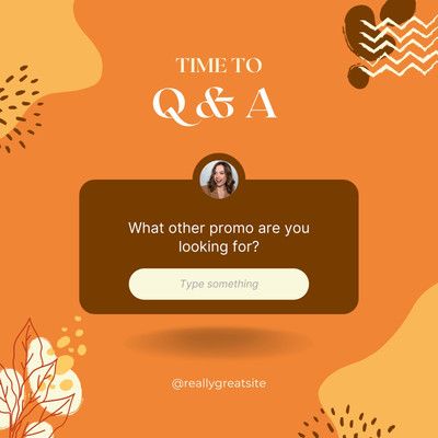 https://www.canva.com/templates/EAE8csfIrYM-orange-and-white-abstract-time-to-q-a-promotion-instagram-post/ A Question, Instagram Post Template, Post Templates, Promotion, Instagram Post, Orange, Instagram Posts, Canvas, White