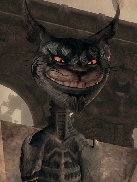 Perfect smile. American Mcgee’s Alice Cheshire Cat, American Mcgee Alice Tattoo, Alice Madness Returns Rabbit, Alice Madness Returns Mad Hatter, American Mcgee's Alice Art, Alice Maddnes Return, Alice In Madness Returns, Alice Madness Returns Cheshire Cat, Dark Alice In Wonderland Aesthetic