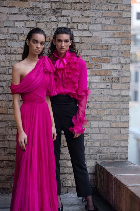 Drape Gowns, 2020 Fashion Trends, Prabal Gurung, 2020 Fashion, Vogue Paris, Pre Fall, Formal Wear, Runway Fashion, Pink Dress