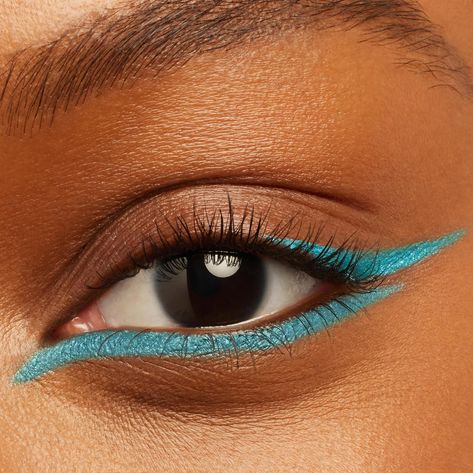 Are you feelin’ this blue trio? 🦋 Blue Ice Makeup Look, Eyeshadow Colours For Green Eyes, Easy Space Makeup Looks, Colored Bottom Eyeliner, Eyeshadow Looks Colourful, Fun Easy Eyeliner Looks, Bright Blue Eye Makeup, Blue Eye Makeup Asian, Color Liner Makeup Eyeliner