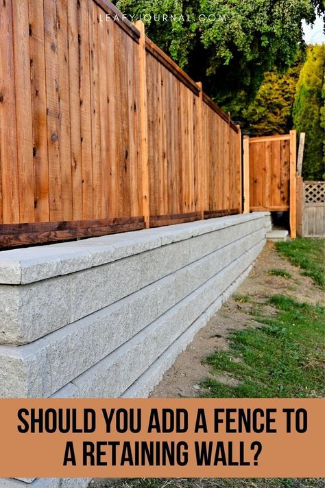 Retaining Wall Fence, Wood Retaining Wall, Backyard Retaining Walls, Sloped Backyard Landscaping, Garden Retaining Wall, Sloped Yard, Sloped Backyard, Stone Retaining Wall, Landscaping Retaining Walls