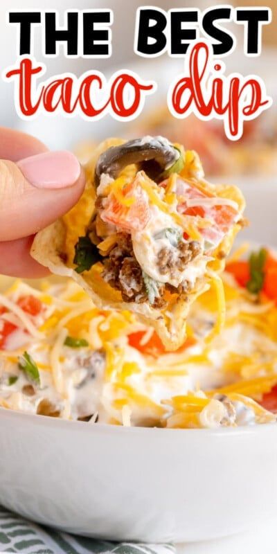 Meat Taco Dip, Taco Dip For Halloween, Appetizer With Taco Meat, The Best Taco Dip, Taco Layer Dip With Meat, Taco Meat Dip Recipes, Taco Meat Dip, Taco Dip Cold, What To Make With Taco Meat