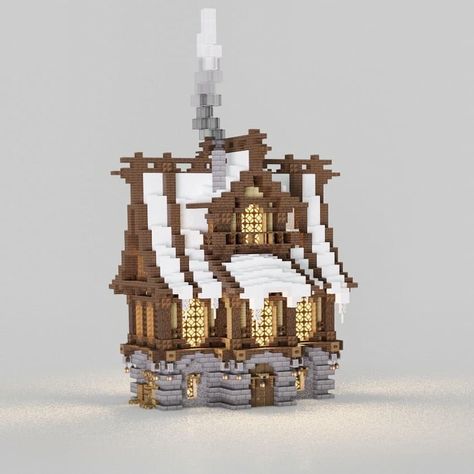 Minecraft Arctic House, Snow Build Minecraft, Minecraft Snowy House Ideas, Minecraft Snowy Tundra Builds, Minecraft Snow Golem Defense Tower, Minecraft Snow Builds House, Minecraft Winter Village Ideas, Minecraft House Ideas Snow Biome, Minecraft Snow Mountain House