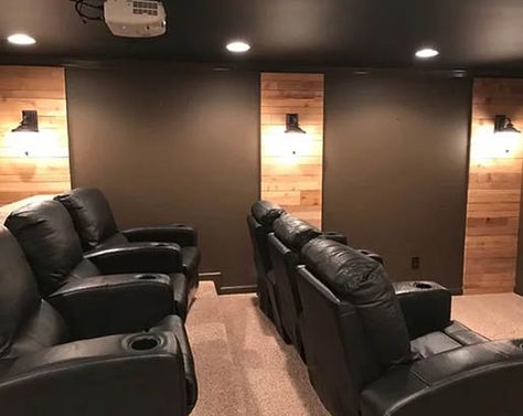 31 Home Theater Ideas That Will Make You Jealous - Sebring Design Build - Design Trends Home Theater Seating Ideas, Theater Seating Ideas, Home Theater Basement, Home Theater Ideas, Unfinished Basement Ideas, Small Home Theaters, Basement Home Theater, Basement Home, Home Theater Room Design