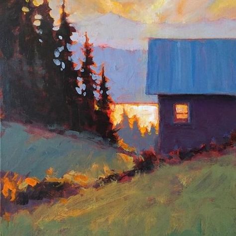 Paint Study Reference, Landscape Art Reference, Landscapes With People, Jed Dorsey Paintings, Cool Oil Paintings, Oil Colored Art, Painting Landscape Acrylic, Pnw Painting, Landscape Art Ideas