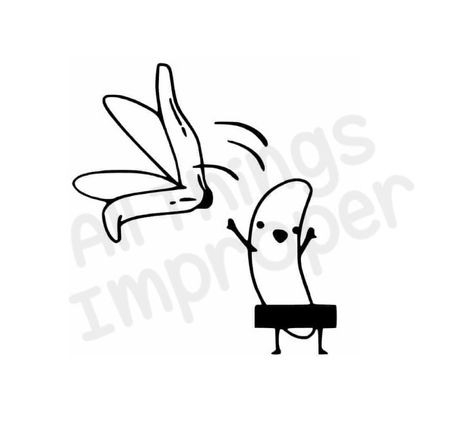 Funny Clip Art, Banana Duck Drawing, Banana Outline Drawing, Funny Banana Drawing, Banana Sayings, Banana Meme, Banana Sticker, Cartoon Drawings Of Animals, Funny Decals