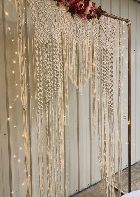 Macrame Photo Backdrop, Macrame Stand, Fairytail Wedding, Macrame Wedding Arch, Macrame Wedding Decor, Moms 60th, Boho Wedding Backdrop, Fairy Tail Wedding, Macrame Wedding Backdrop