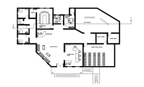 Plan of tourist information centre is given in this Autocad drawing file. Download the 2D Autocad file. - Cadbull Information Centre Architecture, Research Centre Architecture Plan, Tourist Center Plan, Information Center Architecture, Column Layout Plan, Tourist Information Center Design, Information Center Design, Lobby Plan, Manager Room