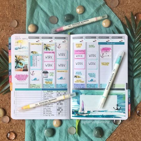 Passion Planner Monthly Spread, Passion Planner Weekly Spread, Passion Planner Inspiration, Hobonichi Spread, Planner Spread Inspiration, Panda Planner, Journal 2023, Organization Bullet Journal, Life Binder