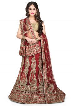 Embroidered Net Lehenga in Maroon Indian Wedding Lengha, Lehenga Outfits, Saree Bridesmaid, Lehenga Online Shopping, Wedding Photo Background, Bridal Lehenga Online, Red Lehenga Choli, Designer Bridal Lehenga Choli, Choli Dress