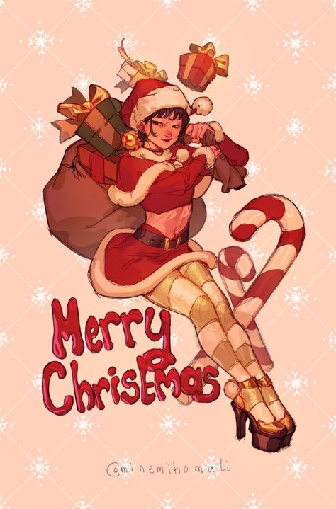 Drawing Poses Christmas, Christmas Chibi Art, Oc Christmas Drawing, Drawing Base Christmas, Christmas Art Reference Poses, Christmas Poses Drawing Reference, Pose Reference Christmas, Christmas Oc Drawing, Christmas Base Drawing