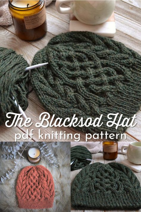 Blacksod Cable Knit Hat Pattern Celtic Cable Knit Sweater Patterns, Knit Beanies For Men Free Pattern, Men's Knit Hat Pattern, Irish Cable Knit Pattern, Winter Cable Knit Hat Pattern, Cable Knit Hat Patterns, Cable Hat Knitting Pattern, Celtic Knot Knitting Pattern, Irish Knitting Patterns Free