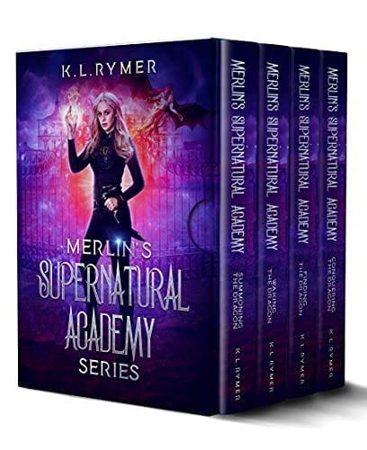 Merlin's Supernatural Academy: Complete series (Books 1-4) : A Young Adult Supernatural Academy Series By K.L.Rymer The Zodiac Academy Books, Becoming Supernatural Book, Vampire Academy Books Cover, When Supernatural Battles Become Commonplace, Witch Romance, Supernatural Books, Ya Fantasy Books, Ebook Promotion, Lovers Romance