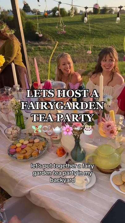 Fairy Garden Tea Party, Fairy Tea Parties, Garden Tea Party, Fairy Garden Party, Cute Birthday Ideas, Garden Party Birthday, Garden Birthday, Spring Equinox, Tea Party Garden