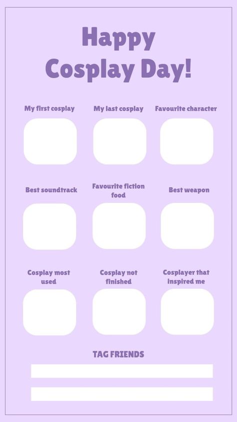 Cute Gif Happy Cosplay Day! Instagram Story Cosplay Templates, Editing Tool, Story Games, Brand Kit, Start Now, Instagram Story Template, Story Template, Cute Gif, Everyone Knows