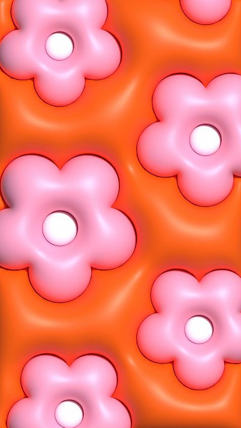 Funky Wallpaper, 3d Wallpaper Iphone, Jelly Wallpaper, Flowers 3d, Bubbles Wallpaper, Iphone Homescreen Wallpaper, Funny Phone Wallpaper, Iphone Wallpaper Photos, Orange Wallpaper