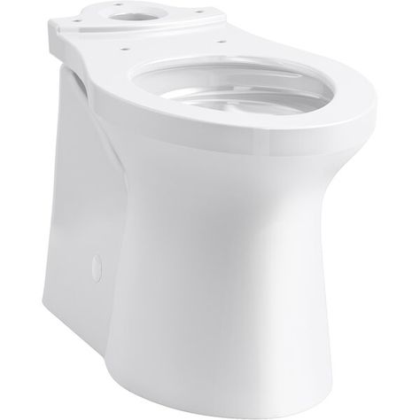 This toilet bowl delivers powerful swirl-style flushing in a contemporary skirted design. The most complete flush ever, revolution 360 swirl flushing technology keeps your bowl cleaner longer than a conventional flush. Installation is easy with the ready lock system: the skirted trapway installs to the floor flange and attaches to the toilet, eliminating the need to drill holes while offering the same secure installation as non-skirted toilets. Overhead Shower Head, Victorian Toilet, Elongated Toilet, Bathtub Drain, Bidet Toilet, Toilet Tank, Faucet Handles, Shower Arm, Toilet Bowl