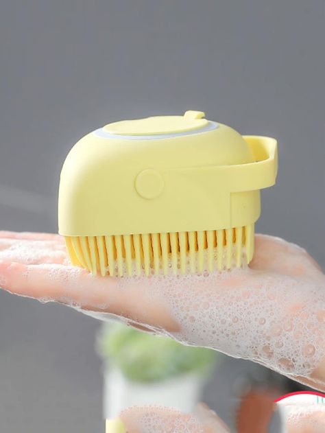 Yellow    Silica gel/Rubber  Bath Brushes    Bathroom Silicone Massage Bath Brush, Pet Brush, Gel Rubber, Fingers Design, Silicone Brush, Bath Brushes, Silica Gel, Shopping Store, Stay Organized