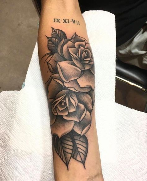 Rose Tattoo With Shading, Roses On Arm Tattoo, Rose Tattoo Shaded, Rose On Arm Tattoo, Shaded Rose Tattoo, Rose Tattoo Arm, Rose Sleeve Tattoo, Rose Arm Tattoo, Shaded Tattoos