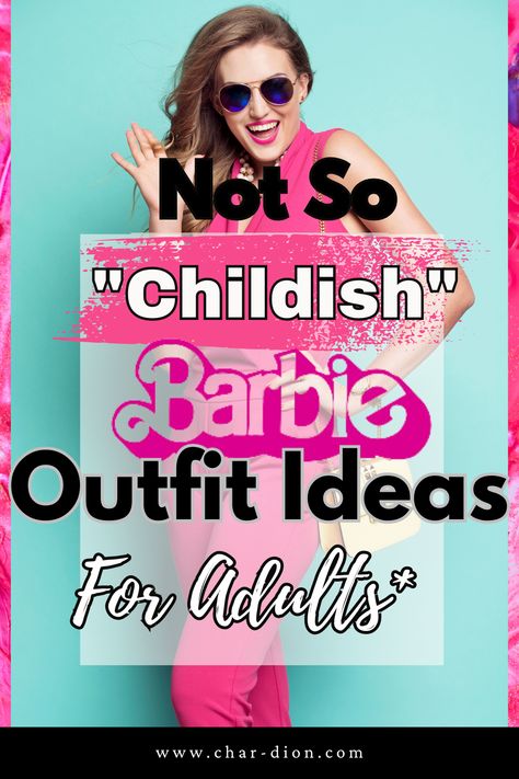 Top barbie outfit ideas to wear to the barbie movie Mom Barbie Outfit, Barbie Women Outfit, Barbie Inspired Outfits For Women, Business Barbie Outfit, Diy Barbie Outfit, Dress Like Barbie Outfits, Simple Barbie Outfits, Barbie Dress Up Day At School, Barbie Jeans Outfit