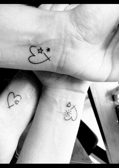 200+ Matching Mother Daughter Tattoo Ideas (2023) Designs Of Symbols With Meanings Tattoos Pinterest, Sisters Tattoo, Tattoos Simple, Cat Tattoos, Bff Tattoos, Friendship Tattoos, Tiny Tattoo, Heart Tattoo Designs, Mother Daughter Tattoos