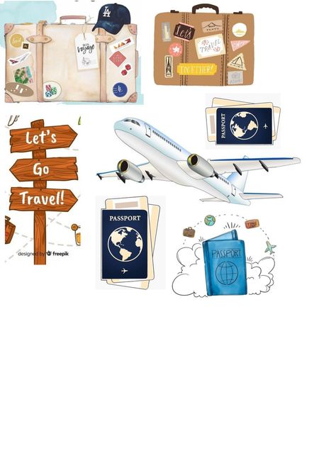 Travel Art Journal, Travel Sketchbook, Travel Book, Airplane Birthday 407 Travelling Cartoon Images, Bon Voyage Cake Topper Printable, Travel Cake Topper Printable, Airplane Cake Topper Printable, Travel Cake Topper, Travel Stickers Printable, Bon Voyage Cake, Diy Cake Topper Birthday, Travel Cake