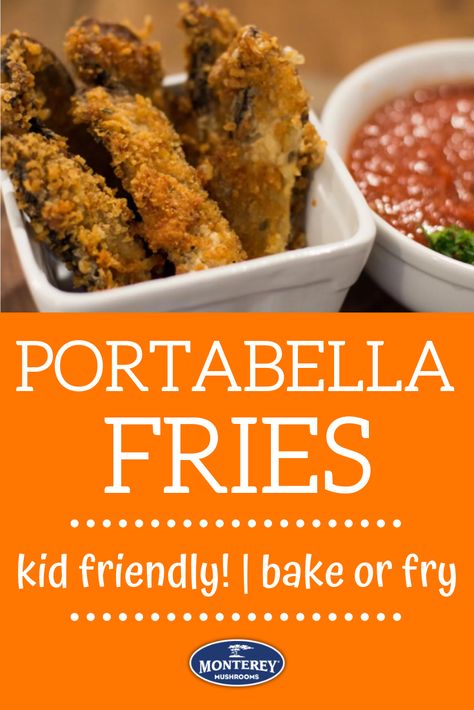 Portabella Mushroom Fries, Portabella Fries, Portabella Mushroom Recipes, Mushroom Fries, Portabella Mushrooms Recipes, Best Mushroom Recipe, Mushroom Side Dishes, Portabella Mushroom, Healthy Fries