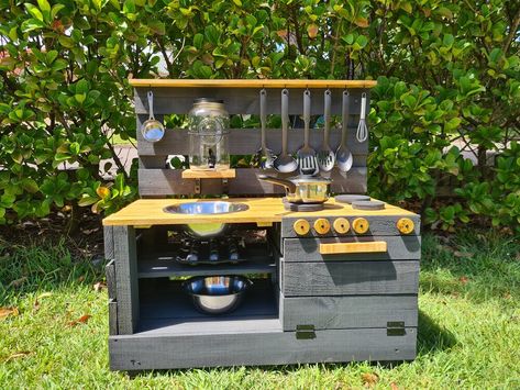 Mud Kitchen With Water Dispenser, Mud Kitchen Water Dispenser, Kitchen With Water Dispenser, Mud Kitchen With Water, Kitchen Water Dispenser, Mud Kitchens, Blue Beach House, Decking Oil, Lime Sherbet