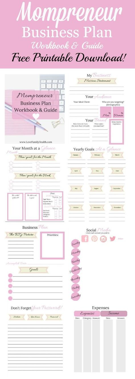 Guide Words, Free Printable Planner, Business Plan Template Free, Business Printables, Photography Jobs, Planner Pdf, Business Systems, Online Photography, Business Organization