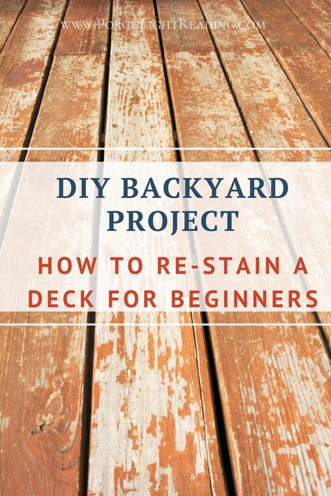 Restain Deck, Sanding A Deck, Painted Wood Deck, Wood Deck Stain, Pressure Washing Tips, Best Deck Stain, Deck Refinishing, Deck Stain Colors, Deck Diy