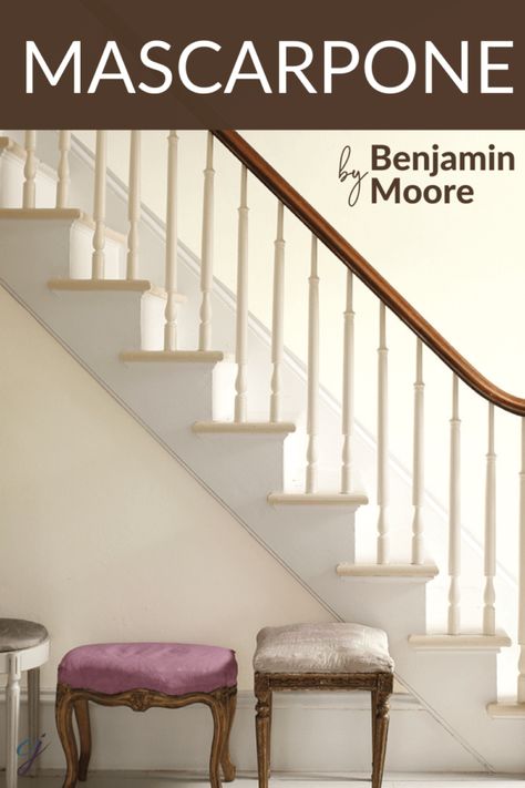 Benjamin Moore Mascarpone Colour Review by Claire Jefford Benjamin Moore Mascarpone, Benjamin Moore Muslin, Cream White Room, Benjamin Moore Historical Colors, Benjamin Moore Coventry Gray, Paper White Benjamin Moore, Laundry Room Paint Color, Home Music Rooms, Historic Colours