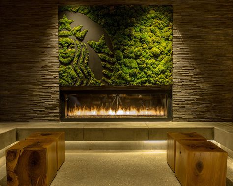 Starbucks Opens Disney World Location with Moss Art and Touchscreens - Eater Downtown Disney Orlando, Disneyland Orlando, Sustainable Store, Orlando Florida Disney, Green Wall Design, Accent Wall Design, Starbucks Store, Disney Orlando, Downtown Disney