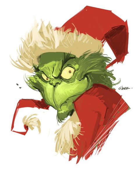 Awesome Art We've Found Around The Net: 2014 Christmas Edition - Movie News | JoBlo.com Grinch Drawing, O Grinch, Grinch Characters, The Grinch Movie, Mr Grinch, Dark Christmas, Arte Van Gogh, Grinch Stole Christmas, Christmas 2014