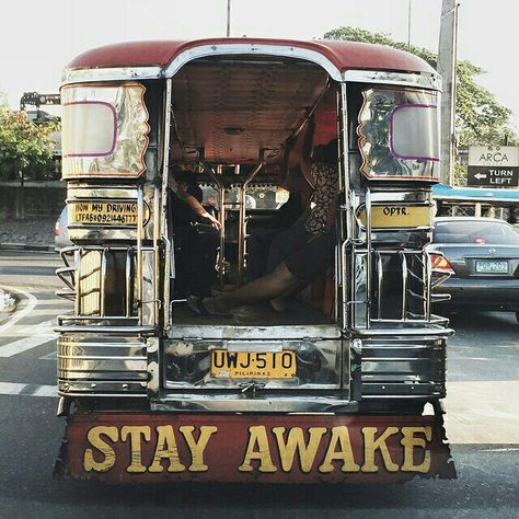 Jeepney  #OnlyInThePhilippines #Jeepney #StayAwake Jeepney Phaseout Poster, Filipino Jeepney Aesthetic, Toxic Filipino Culture, Philippines 2000s, Jeepney Aesthetic, Jeepney Poster, Jeepney Phaseout, Jeepney Signage, Jeepney Design