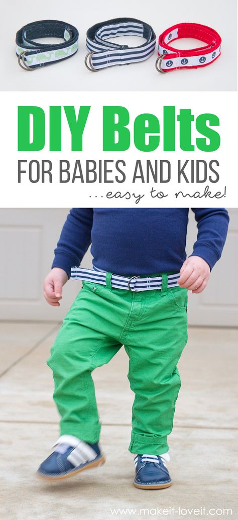 How To Make Belts for Babies & Kids...the EASY way! Sewing Online, Sewing Terms, Diy Belts, Boys Belt, Easy Baby Blanket, Kids Belt, Sewing Projects For Kids, Sewing Patterns For Kids, Modern Kids