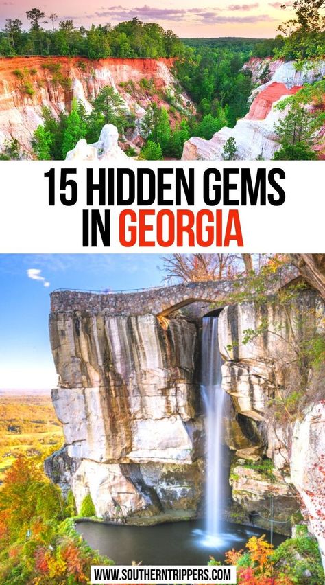 15 Hidden Gems in Georgia Georgia Places To Visit, Places To Visit In Georgia, Places In Georgia, Things To Do In Georgia, 50 States Travel, Visit Georgia, Georgia Vacation, North America Travel Destinations, Road Trip Places