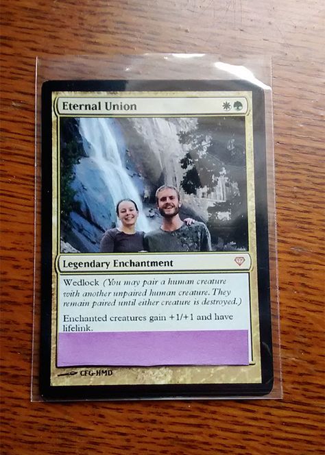 Creative Engagement Announcement, Gamer Wedding, Nerd Wedding, Magic: The Gathering, Geeky Wedding, Nerdy Wedding, Geek Wedding, Mtg Art, Creative Wedding Invitations