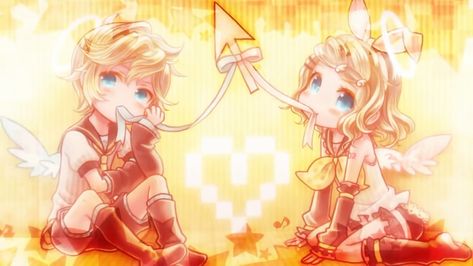 Rin Y Len, Electric Angel, Rin And Len, Kagamine Twins, Kagamine Rin And Len, Kagerou Project, Manga Pictures, Japanese Artists, Computer Wallpaper