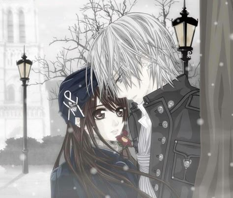 Yuki and Zero.. Vampire knight Zero X Yuki, Zero And Yuki, Judas Kiss, Yuki And Zero, Vampire Knight Zero, Blingee Emo, Vampire Knight Yuki, Bow Wallpaper Iphone, Vampire Night