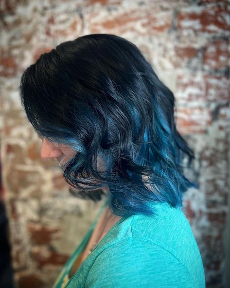 Just a little black and blue for you from Vikki 🖤💙 

#basehairdressing #warringtonhair #bluehair #blueblackhair #valueformoneyhair Black And Blue Hair, Blue Black Hair, Fashion Colours, Blue Hair, Blue Black, Hair, Blue, Black