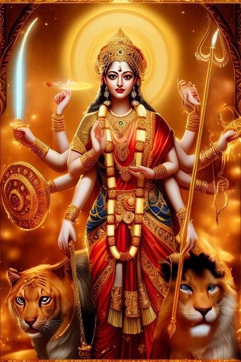 Durga Puja Wallpaper, Maa Durga Photo, Durga Picture, Jai Mata Di, Aadi Shakti, Saraswati Goddess, Wedding Photoshoot Props, Pictures Of Shiva, Happy Navratri Images