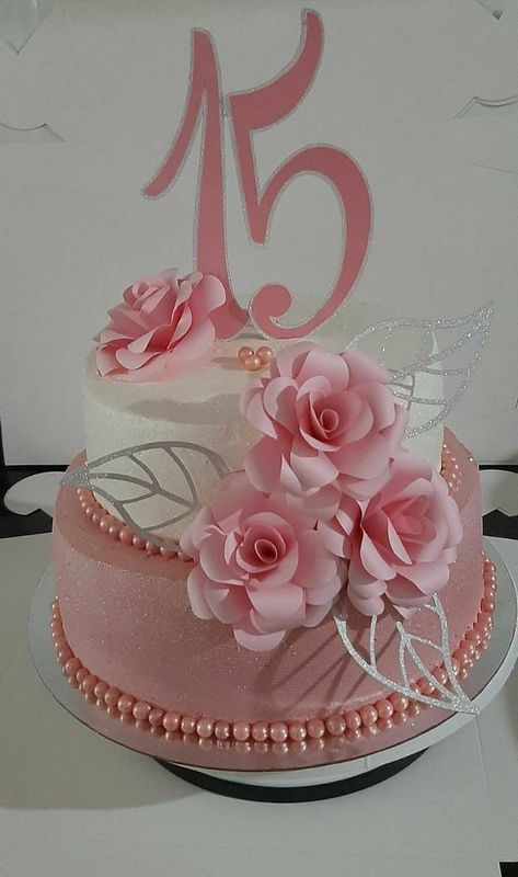 Birthday Cake For Papa, 50th Birthday Cake For Women, Birthday Cake For Women Simple, 15th Birthday Cakes, Rose Gold Cake, 70th Birthday Cake, Big Wedding Cakes, Quinceanera Cakes, Princess Birthday Cake